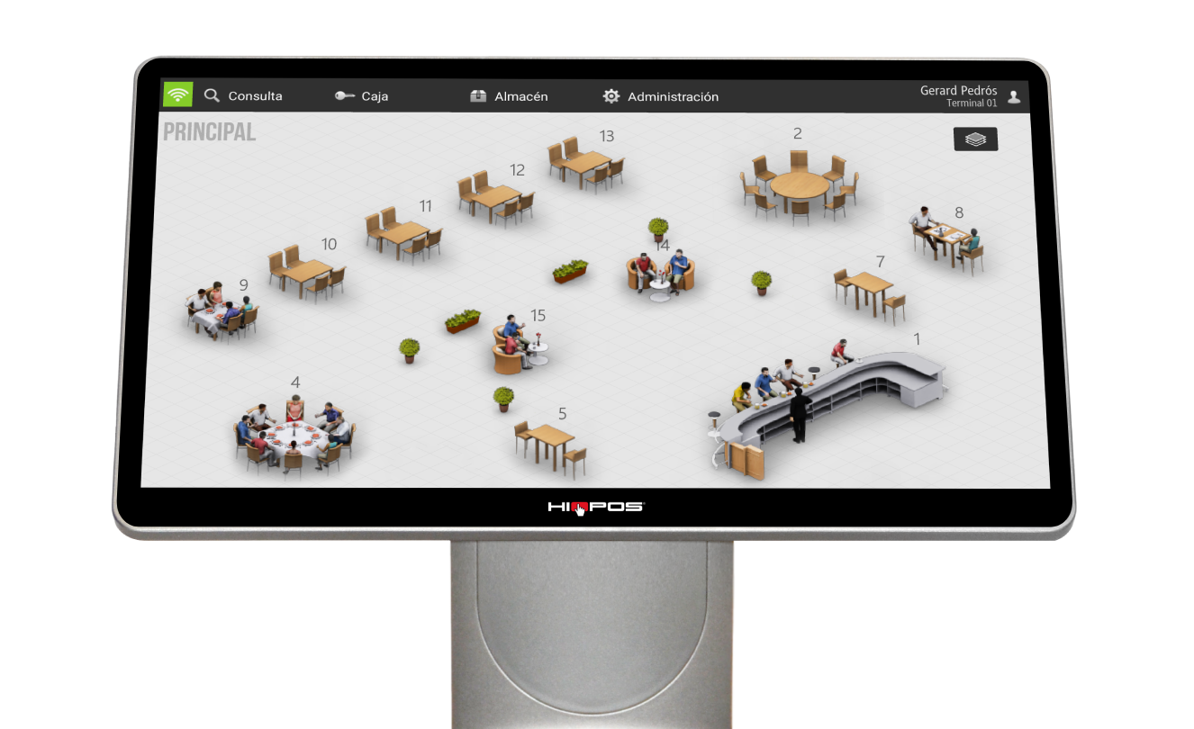 Terminal HIOPOS para hostelería